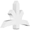Ekena Millwork Davenport Architectural Grade PVC Gable Bracket, 48"W x 32"H x 6"D x 6"F, 16/12 Pitch GBP048X32X0606DAV00 - alternate 1
